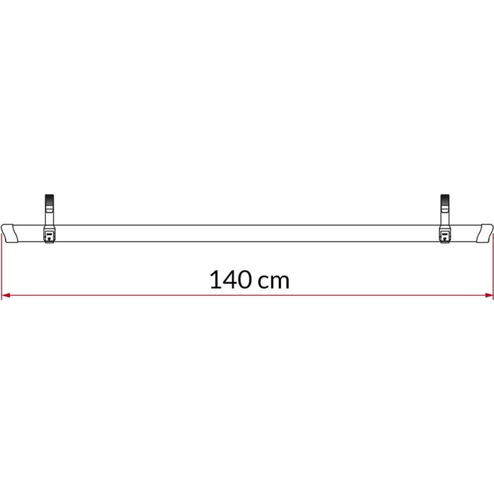 Fiamma Rail Quick 140 Red L80 Only: Quick bike rail in red for L80 only