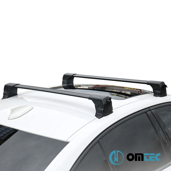 Aluminium Roof Bars Rack Black fits Chevrolet City Express 2015-