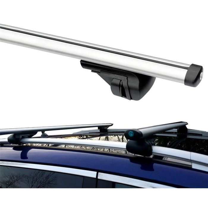 Summit Value Aluminium Roof Bars fits Volkswagen Caddy  2004-2015  Mpv 5-dr with Railing images
