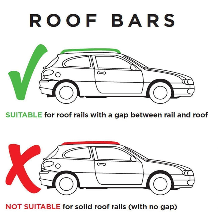Summit Premium Aluminium Roof Bars fits Daihatsu Terios  2006-2016  Suv 5-dr with Railing image 3