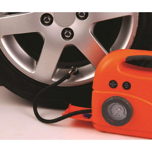 Heavy Duty RAC 12V 5 In 1 Air Compressor Torch Tyre Inflator Deflator Pump UK Camping And Leisure