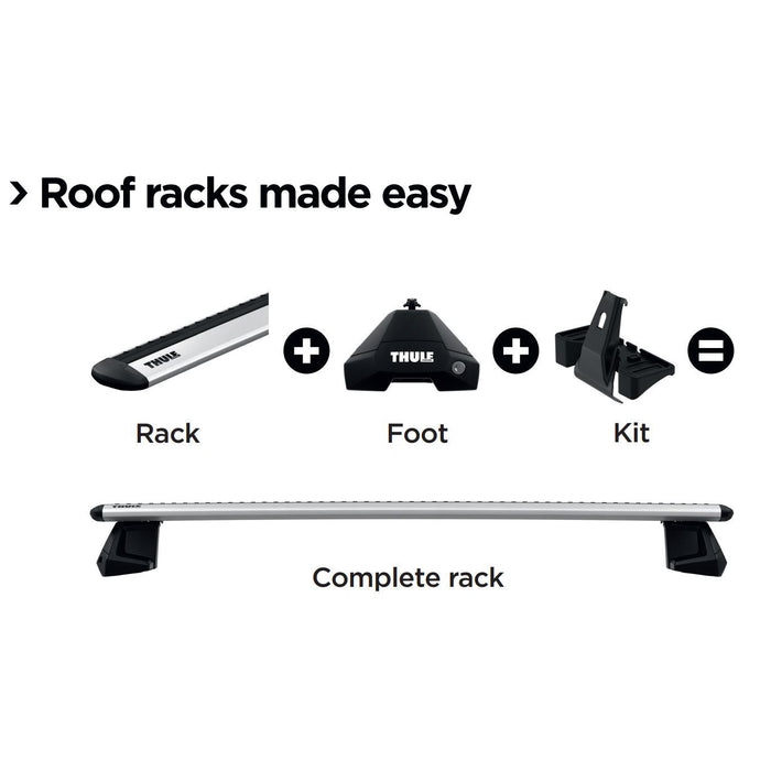 Thule ProBar Evo Roof Bars Aluminum fits Renault Clio Estate 2013-2020 5-dr with Raised Rails image 6