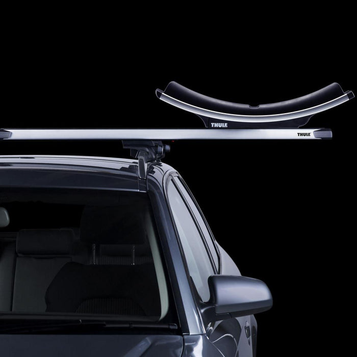 Thule SlideBar Evo Roof Bars Aluminum fits Lancia Musa 2004-2012 5 doors with Raised Rails image 7