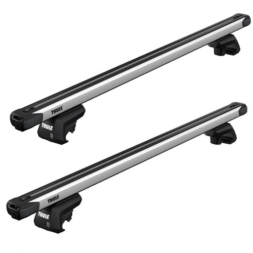 Thule SlideBar Evo Roof Bars Aluminum fits Skoda Roomster Scout MPV 2007-2015 5-dr with Raised Rails image 1