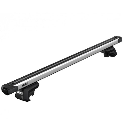 Thule SlideBar Evo Roof Bars Aluminum fits Fiat Doblo Malibu MPV 2000-2009 5-dr with Raised Rails image 2