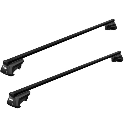 Thule SmartRack XT Roof Bars Black fits Mazda 5 MPV 2004-2010 5-dr with Raised Rails image 1