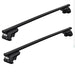 Thule SquareBar Evo Roof Bars Black fits Volkswagen Caddy Life MPV 2016-2020 5-dr with Raised Rails image 1