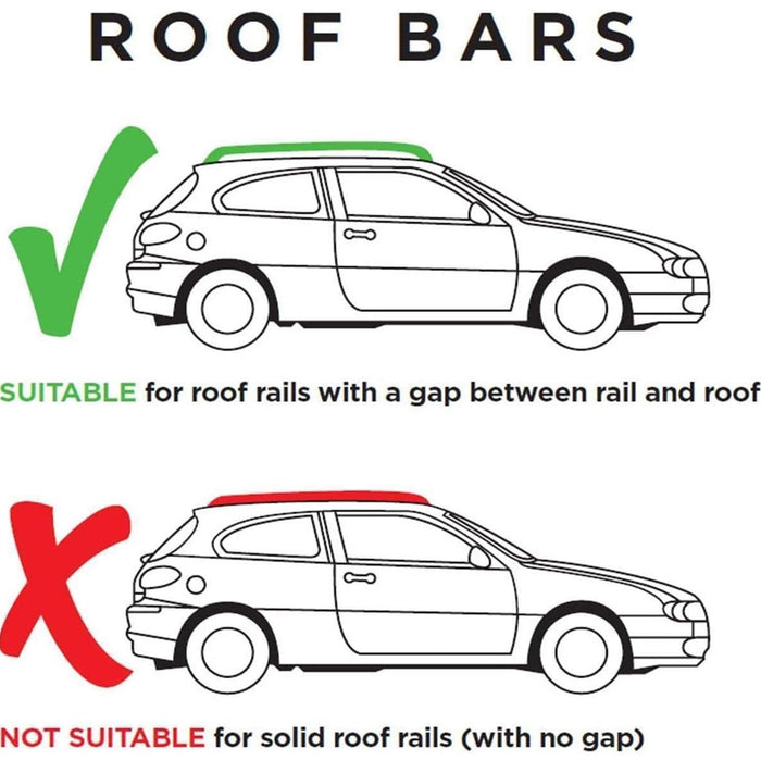 Summit Value Steel Roof Bars fits Vauxhall Viva Rocks  2015-2020  Hatchback 5-dr with Railing image 4