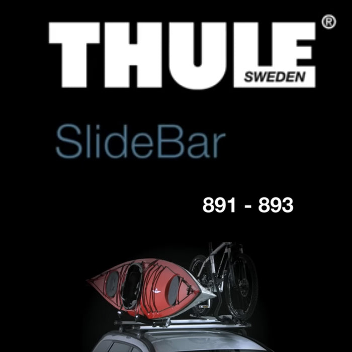Thule SlideBar Evo Roof Bars Aluminum fits Tata Indigo 2004- 5 doors with Raised Rails image 12
