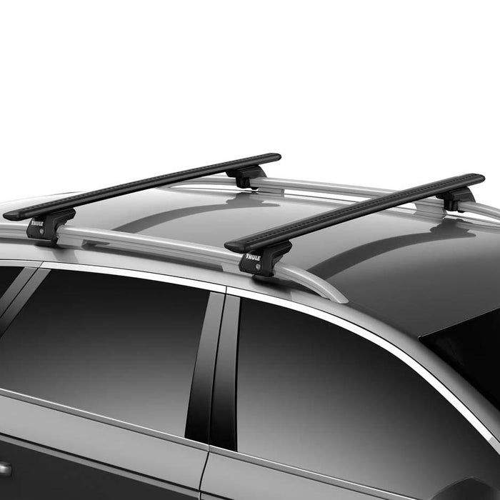 Thule WingBar Edge Roof Bars Black fits Toyota Avensis Estate 1998-2002 5-dr with Raised Rails image 9
