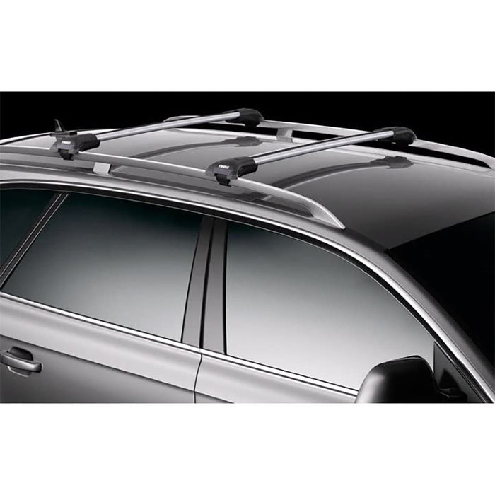 Thule WingBar Edge Roof Bars Aluminum fits Mitsubishi Pajero Pinin SUV 1998-2007 5-dr with Raised Rails image 8