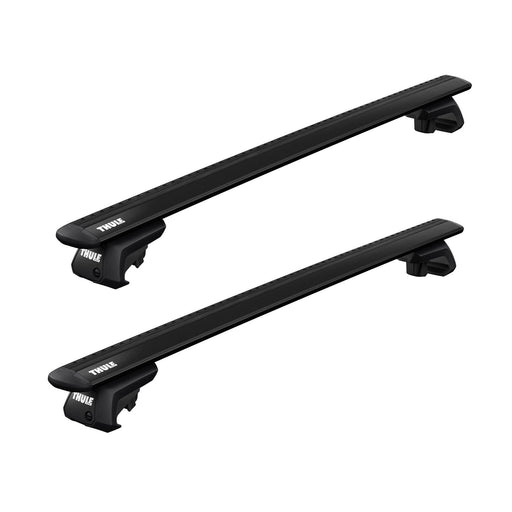 Thule WingBar Evo Roof Bars Black fits Holden Astra Estate 1992-1997 5-dr with Raised Rails image 1