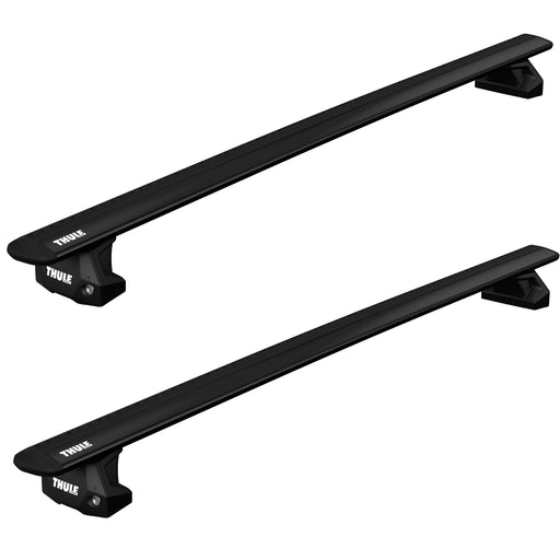 Thule WingBar Evo Roof Bars Black fits Volkswagen Caddy Maxi Life MPV 2016-2020 5-dr with Fixed Points image 1
