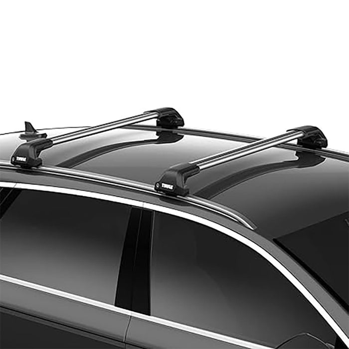 Thule WingBar Edge Roof Bars Aluminum fits Subaru Outback Estate 2014-2020 5-dr with factory installed crossbar and flush rail foot image 8