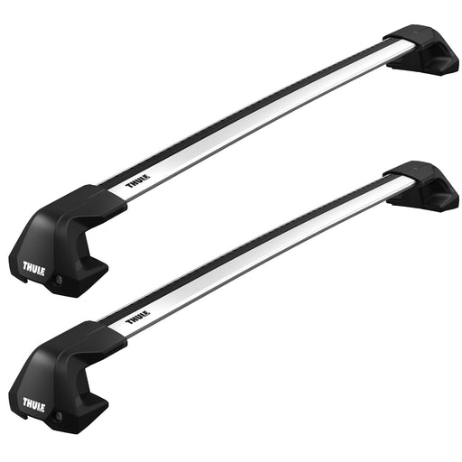 Thule WingBar Edge Roof Bars Aluminum fits Renault Clio Hatchback 2005-2014 5-dr with fixed points and flush rail foot image 1