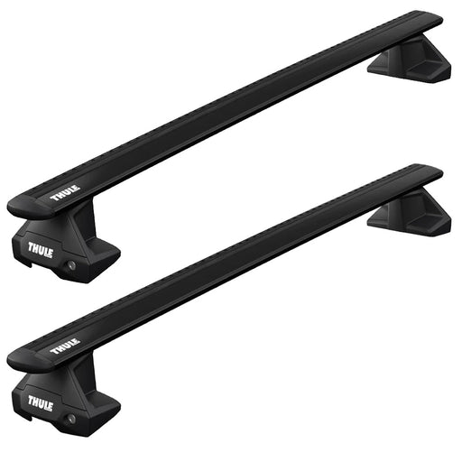Thule WingBar Evo Roof Bars Black fits Subaru Outback Estate 2014-2020 5-dr with factory installed crossbar and flush rail foot image 1
