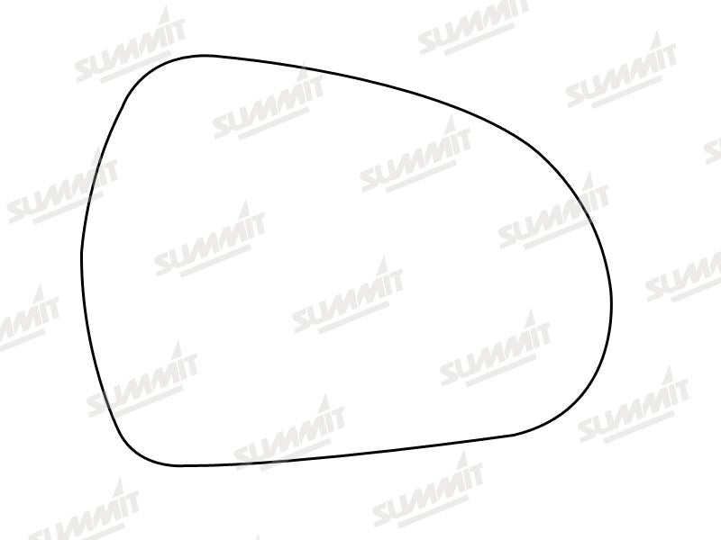 Summit Heated Base Plate With Standard Mirror Glass fits Peugeot 207, 207cc, 308 RHS Summit - Bars 4 Cars