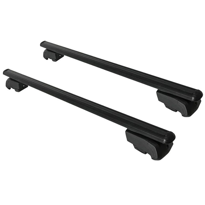 Roof Bars Rack Black fits Mitsubishi Outlander 2012-Onwards (GF) for Flush Rails 75KG Summit - Bars 4 Cars