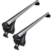 Summit SUP-965D Premium Integrated Railing Bar for Cars with Running Rails, Aluminium, Set of 2 - Summit Shop