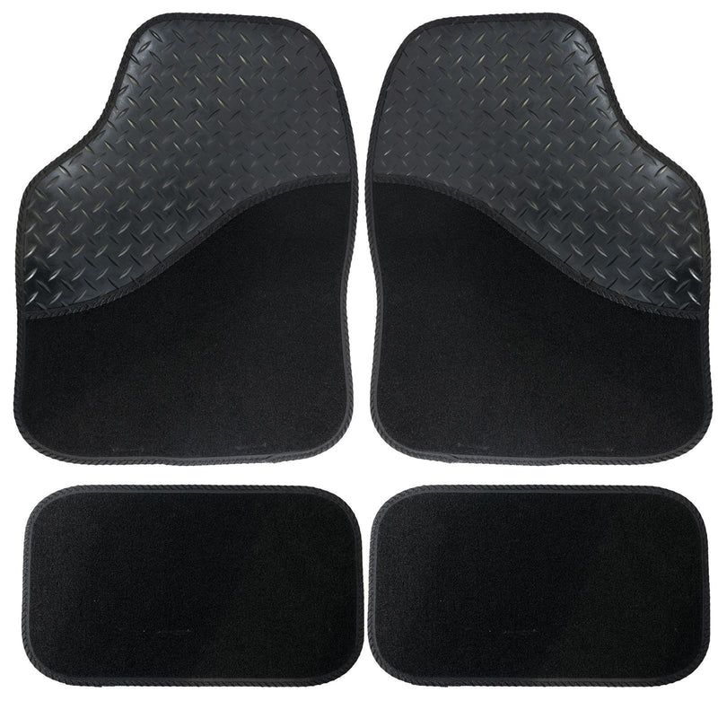 Universal Car Carpet Floor Mats Set with Rubber Pad UKB4C - Bars 4 Cars