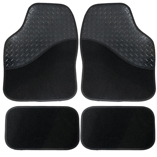 Universal Car Carpet Floor Mats Set with Rubber Pad UKB4C - Bars 4 Cars