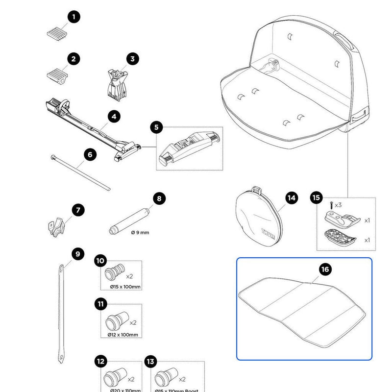 Thule Inside Board Spare / Replacement Part 1500052468 / 52468 Thule - Bars 4 Cars