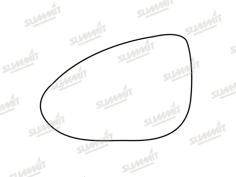 Summit Stick-On Standard Mirror Glass fits Chevrolet Aveo 12 to 17 LHS Summit - Bars 4 Cars