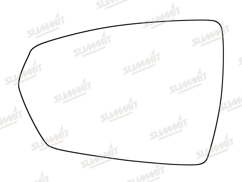 Summit Stick-On Standard Mirror Glass fits Volkswagen Polo 17 on LHS Summit - Bars 4 Cars