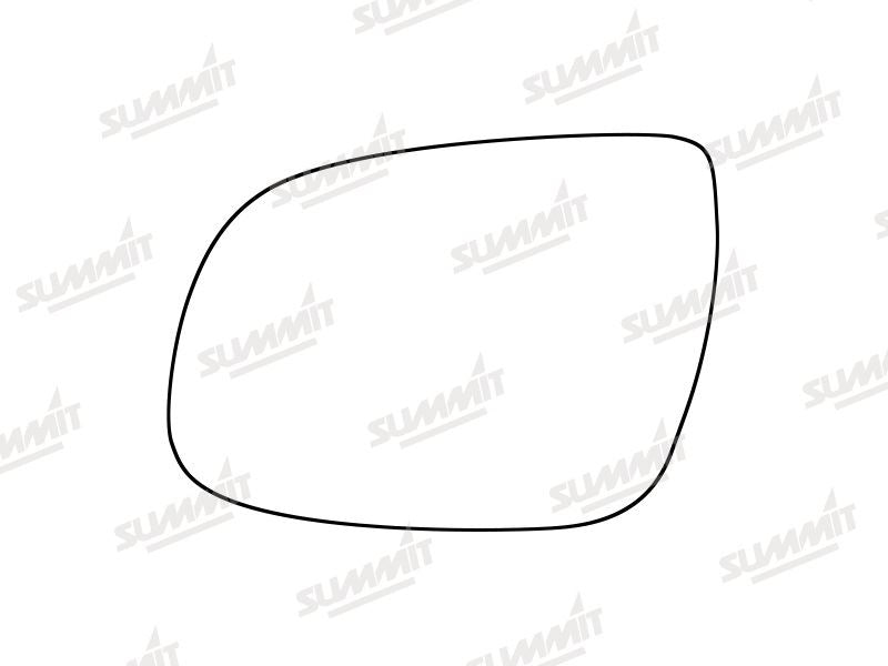 Summit Stick-On Standard Mirror Glass fits Kia Ceed 16 on LHS Summit - Bars 4 Cars