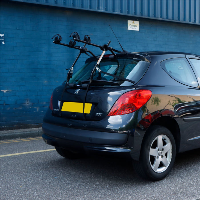 2 Bicycle Bike Car Cycle Carrier Rack Universal Fitting Hatchback Estate 45KG UKB4C - Bars 4 Cars