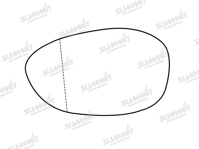 Summit Stick-On Aspheric Mirror Glass fits Alfa Romeo Brera, 4C & 8C Spider LHS Summit - Bars 4 Cars