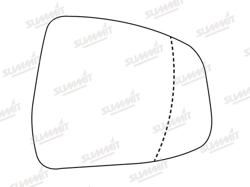 Summit Heated Base Plate With Blind Spot Mirror Glass fits Ford Focus 08 on Mondeo 07 on RHS Summit - Bars 4 Cars