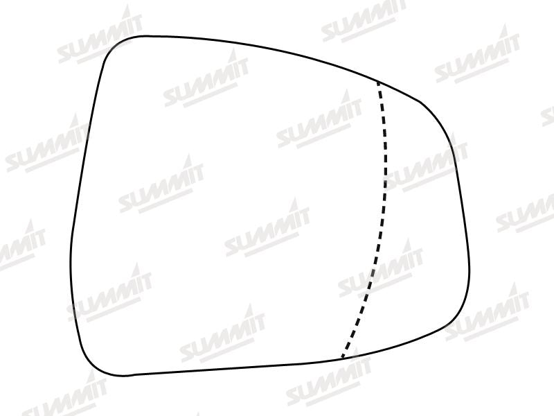 Summit Heated Base Plate With Blind Spot Mirror Glass fits Ford Focus 08 on Mondeo 07 on RHS Summit - Bars 4 Cars