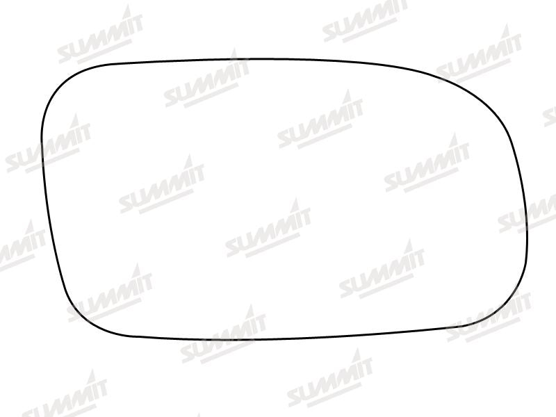 Summit Stick-On Standard Mirror Glass fits Daewoo Nexia RHS Summit - Bars 4 Cars