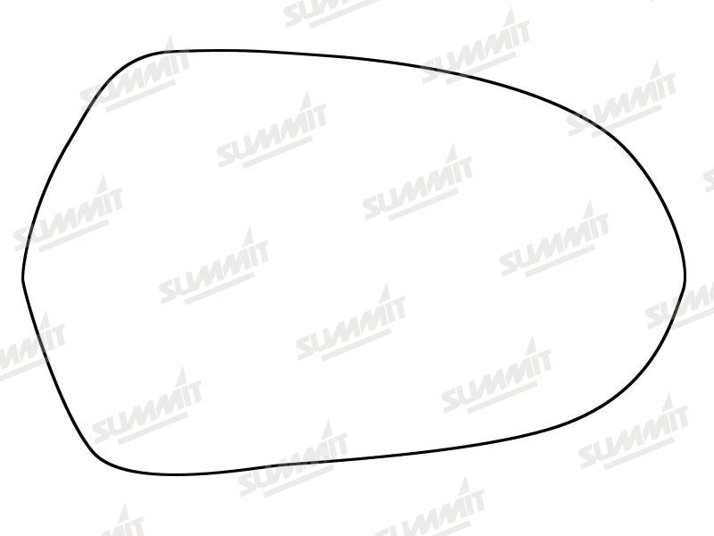 Summit Heated Backing Plate with Standard Glass fits Audi A6 12 On RHS Summit - Bars 4 Cars