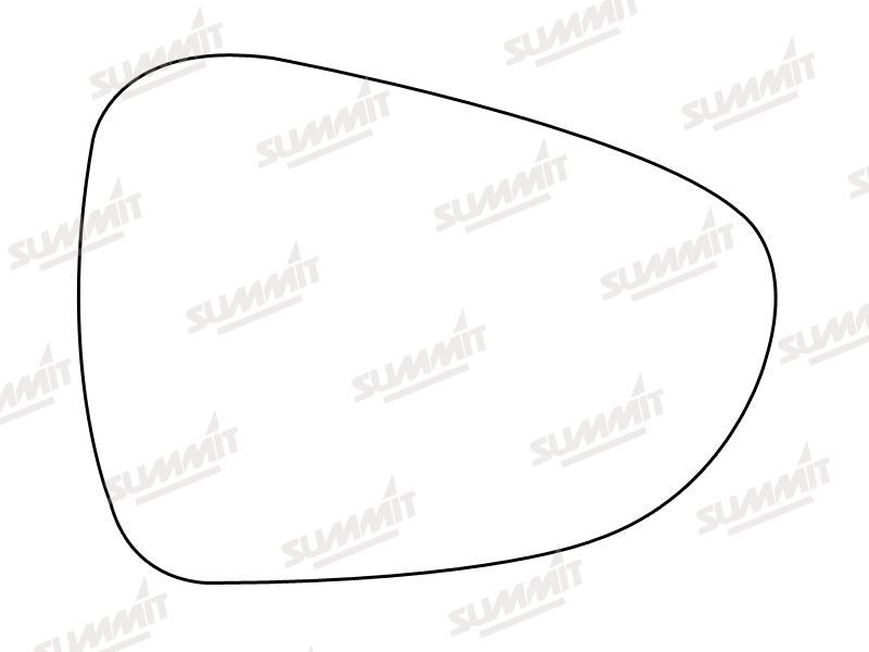 Summit Stick-On Standard Mirror Glass fits Citroen C5 08 on RHS Summit - Bars 4 Cars