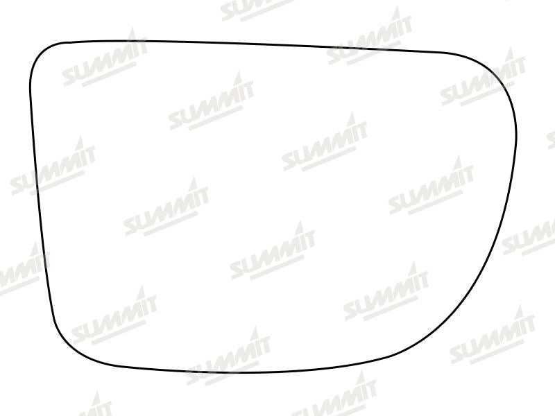 Summit Stick-On Standard Mirror Glass fits Daihatsu Sportrak LHS Summit - Bars 4 Cars