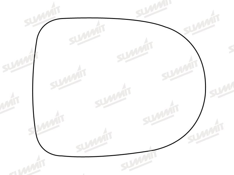 Summit Stick-On Standard Mirror Glass fits Renault Clio Modus LHS RHS Summit - Bars 4 Cars