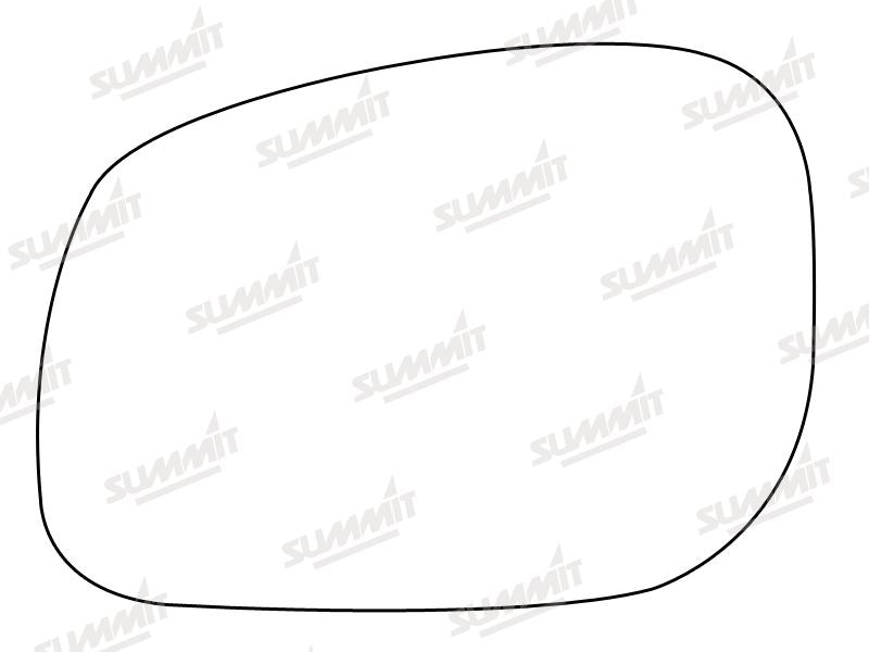 Summit Stick-On Standard Mirror Glass fits Land Rover Freelander 98 on LHS Summit - Bars 4 Cars
