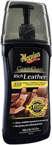 2x Meguiar's G17914EU Gold Class Rich Leather Cleaner and Conditioner 400ml Meguiar's - Bars 4 Cars