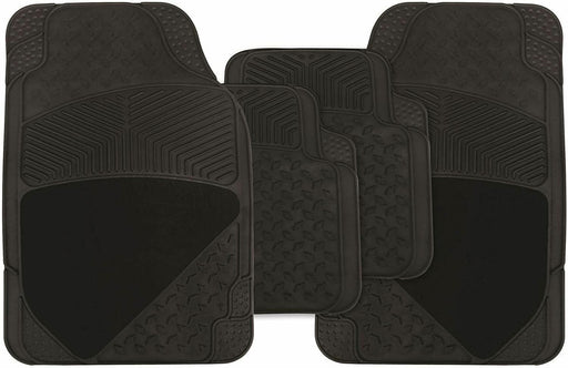 Heavy Duty Rubber & Carpet Car Floor Mats Set Universal Fit UKB4C - Bars 4 Cars