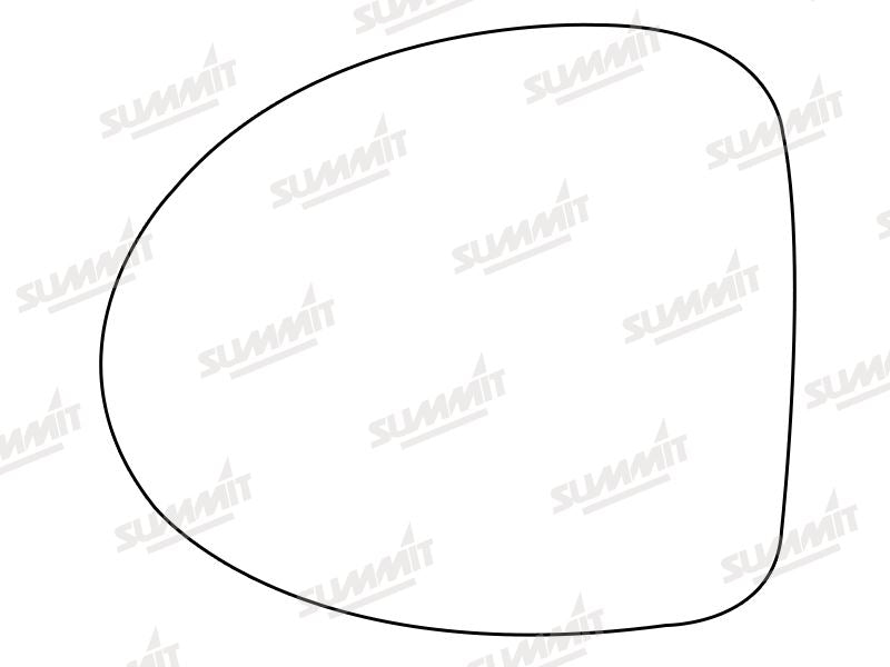 Summit Stick-On Standard Mirror Glass fits Renault Twingo 07 to 14 LHS Summit - Bars 4 Cars