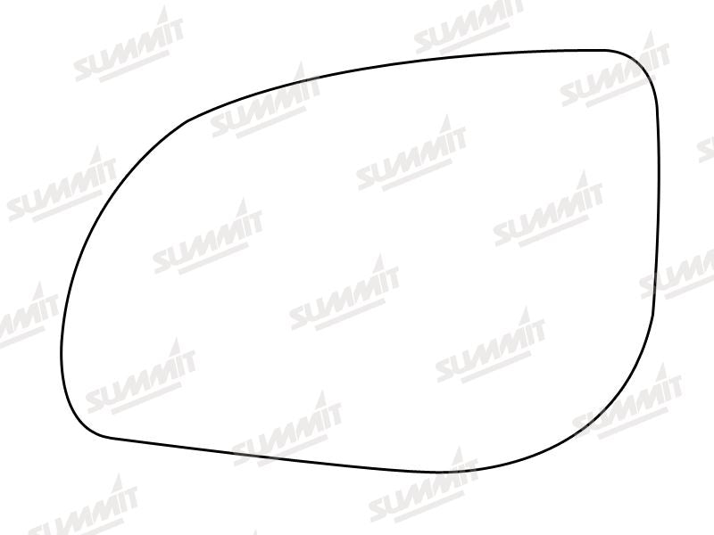 Summit Stick-On Standard Mirror Glass fits Hyundai i10 i20 09 on LHS Summit - Bars 4 Cars