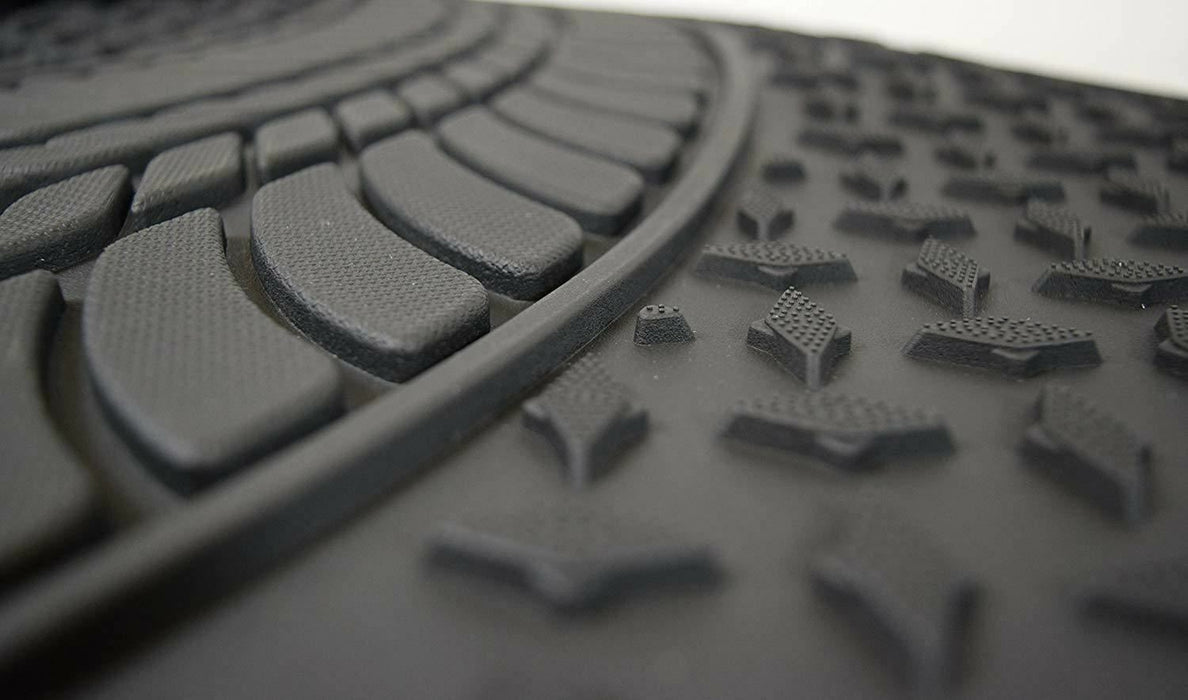 Heavy Duty Rubber Tyre Tred Car Floor Mats Set Non Slip Washable Universal Fit UKB4C - Bars 4 Cars