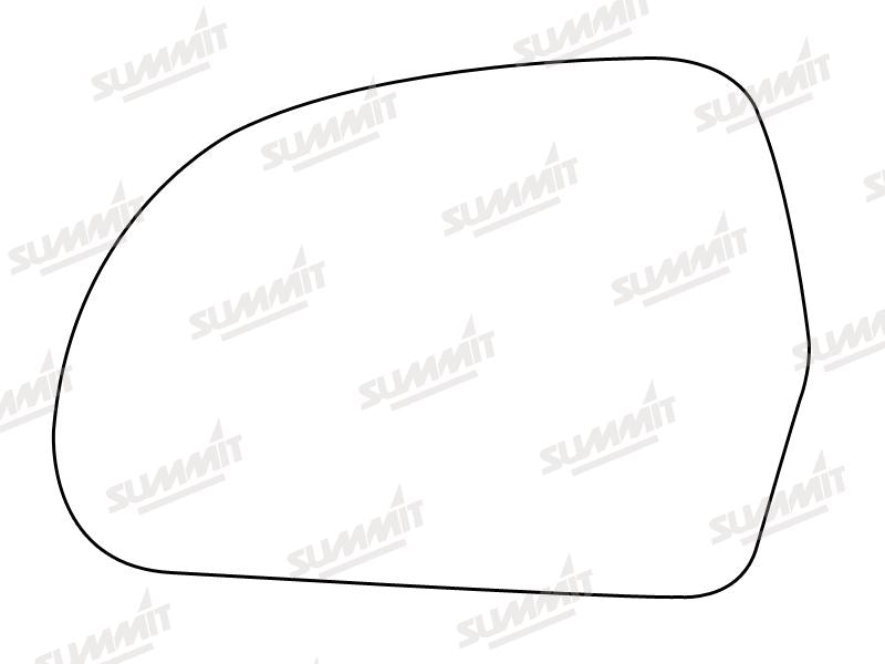 Summit Heated Base Plate With Blind Spot Mirror Glass fits Audi A4 08 to 10 LHS Summit - Bars 4 Cars