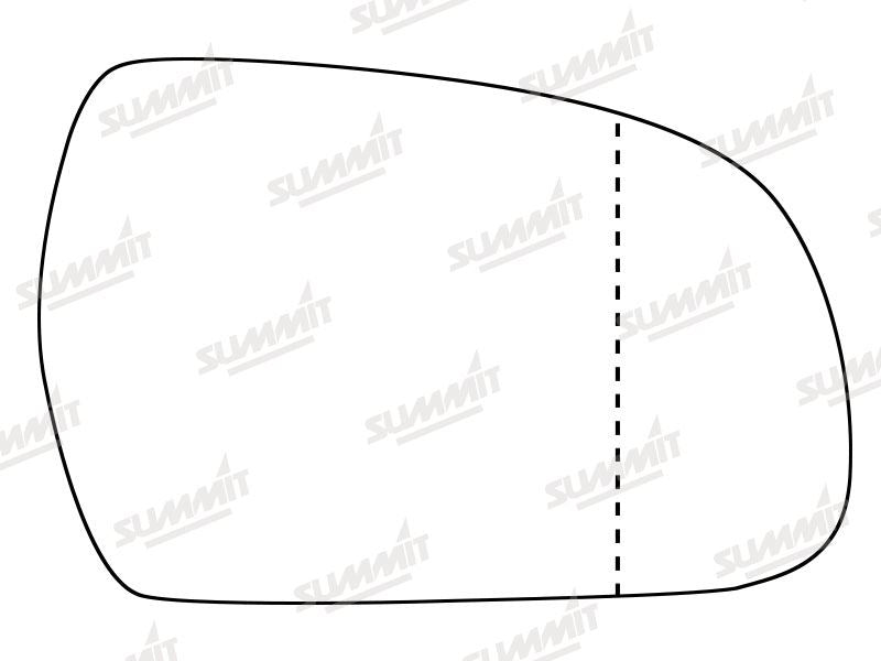 Summit Stick-On Aspheric Mirror Glass fits Audi A5 11 on RHS Summit - Bars 4 Cars