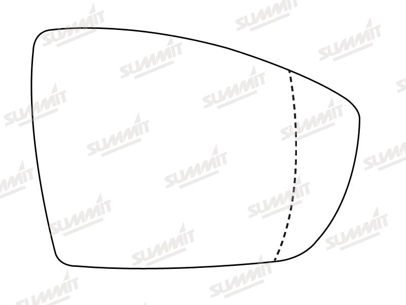 Summit Stick-On Aspheric Mirror Glass fits Ford Galaxy, S Max 06 on Kuga 08 on RHS Summit - Bars 4 Cars