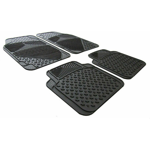 Heavy Duty Rubber & Carpet Car Floor Mats Set Universal Fit UKB4C - Bars 4 Cars
