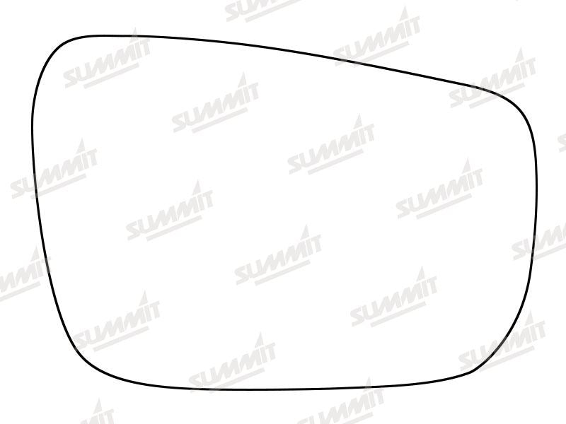Summit Stick-On Standard Mirror Glass fits Nissan Navara 05 to 15 LHS Summit - Bars 4 Cars