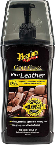 2x Meguiar's G17914EU Gold Class Rich Leather Cleaner and Conditioner 400ml Meguiar's - Bars 4 Cars